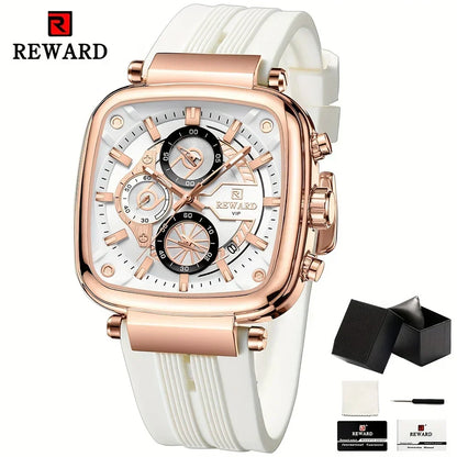REWARD Men Watches Quartz Waterproof Luminous Date Luxury Casual Watch for Men