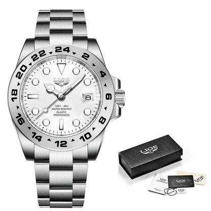 LIGE 2024 New Mens Watches Top Brand Luxury Fashion Date Clock Sport Mens Quartz Wristwatchساعات رجالية جديدة من LIGE 2024، علامة تجارية فاخرة، ساعة رياضية للرجال، كوارتز، ساعة معصم (Copy)