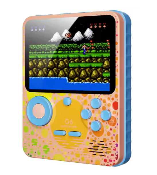 The New G6 6000mah Mobile Power Game Console Retro Classic 3.5-Inch Color Screen Game Console Macaron Handheld Game Console